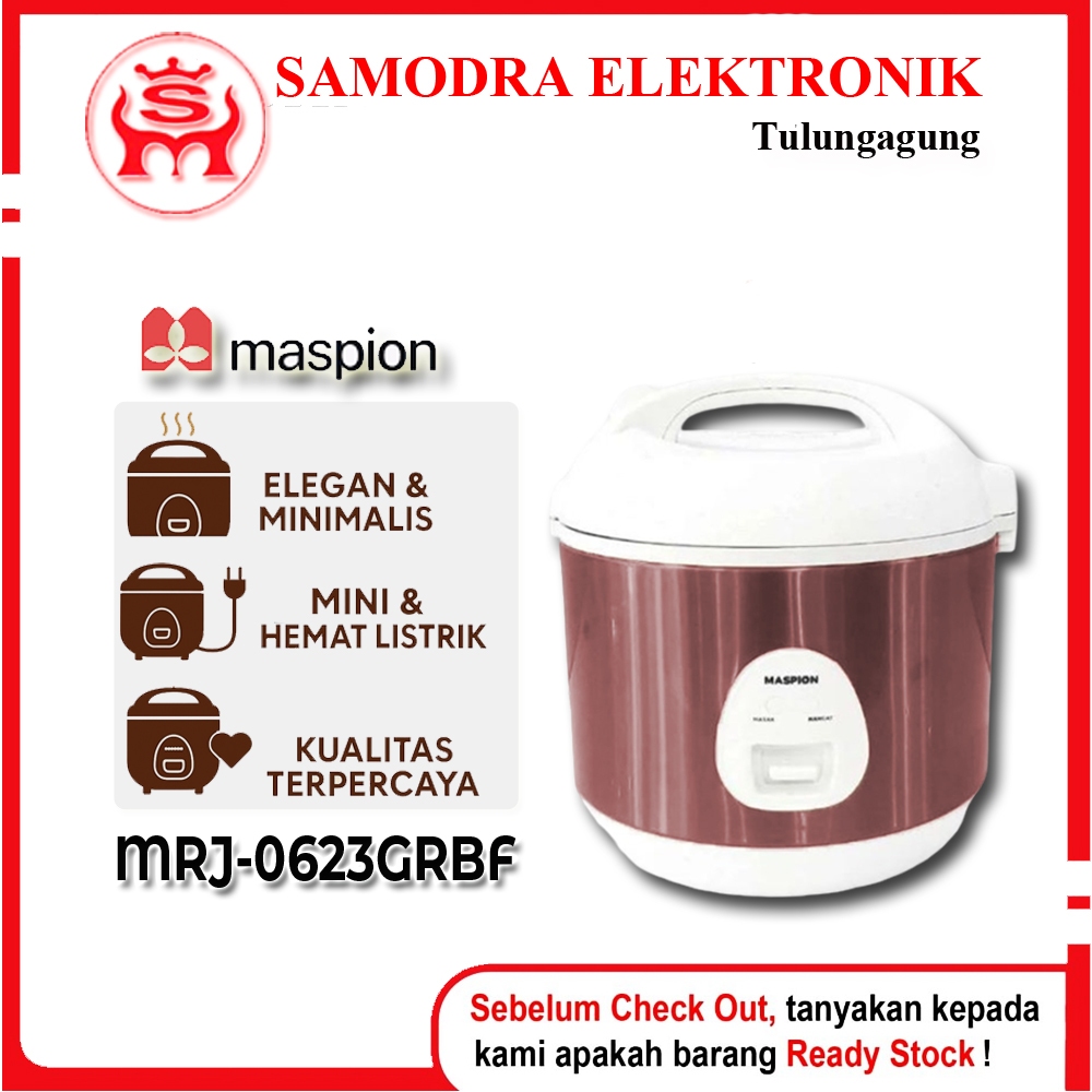 MAGIC COM MASPION MRJ-0623GRBF – 0.6 Liter Rice Cooker Mini Hemat Listrik Rose Gold