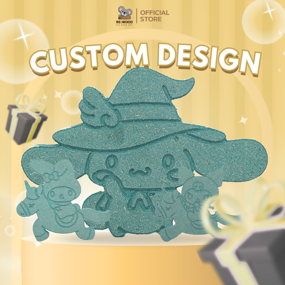 

Rewood Custom Design DIY Wood Character Painting Kit Set | 8cm 12,5cm 17,5cm | Melukis Mewarnai