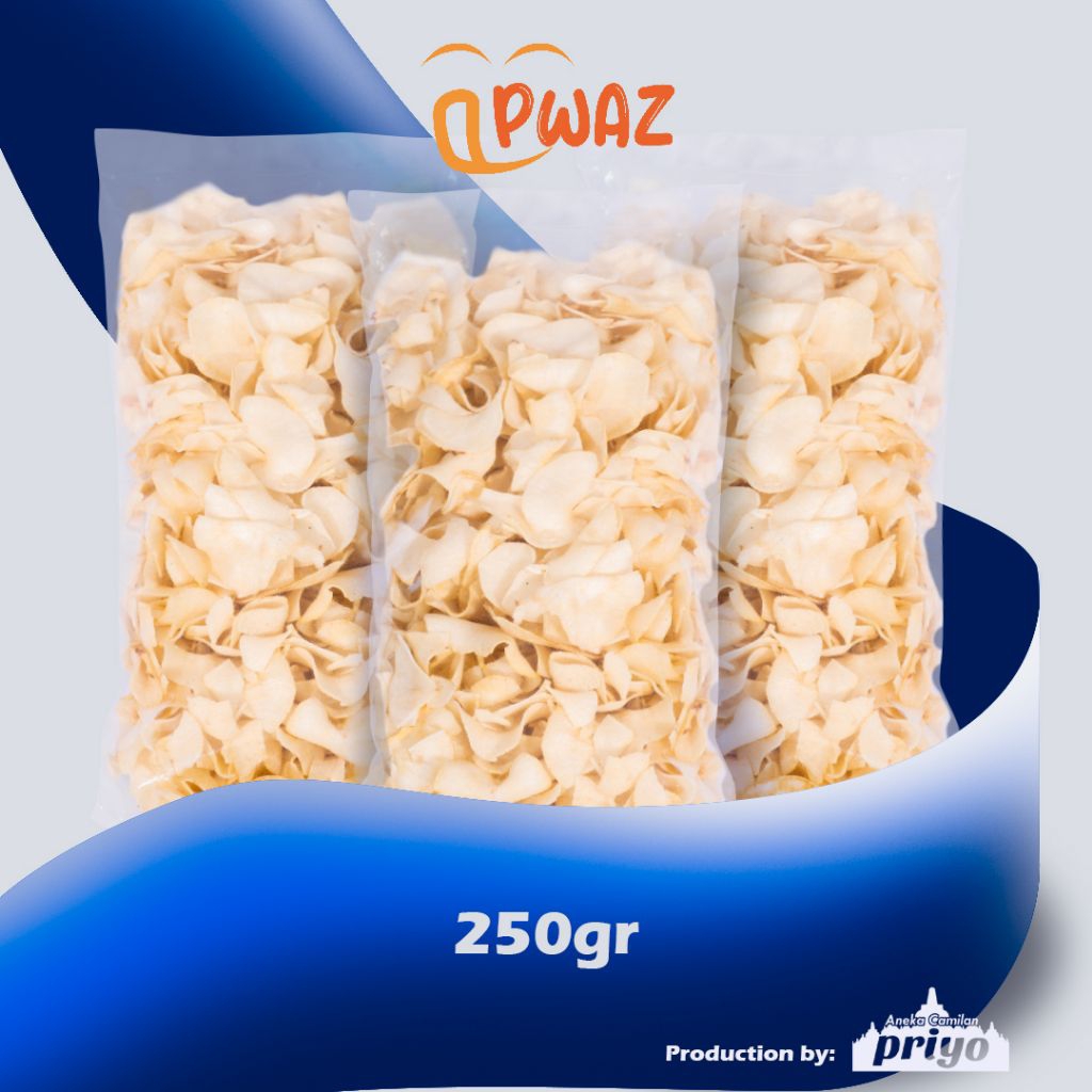 

Keripik Singkong Gadung Asli Magelang 250g Renyah Gurih | Priyo Snack Borobudur Halal Fresh