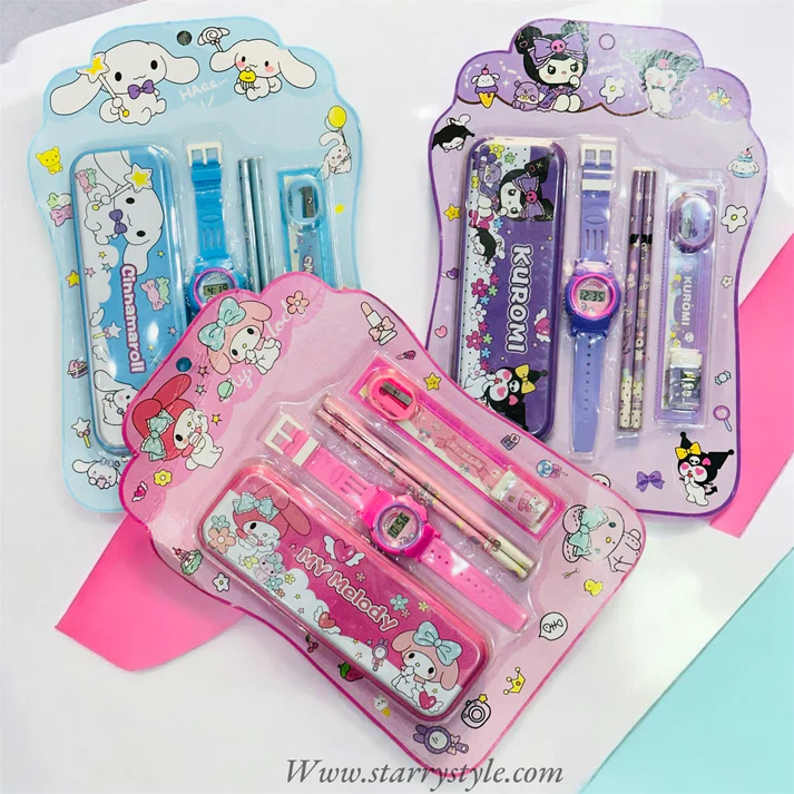 

Student Set Alat Tulis Sekolah Karakter Pensil Karakter Anak Perempuan 6609 / 1 Set Alat Tulis Aesthetic