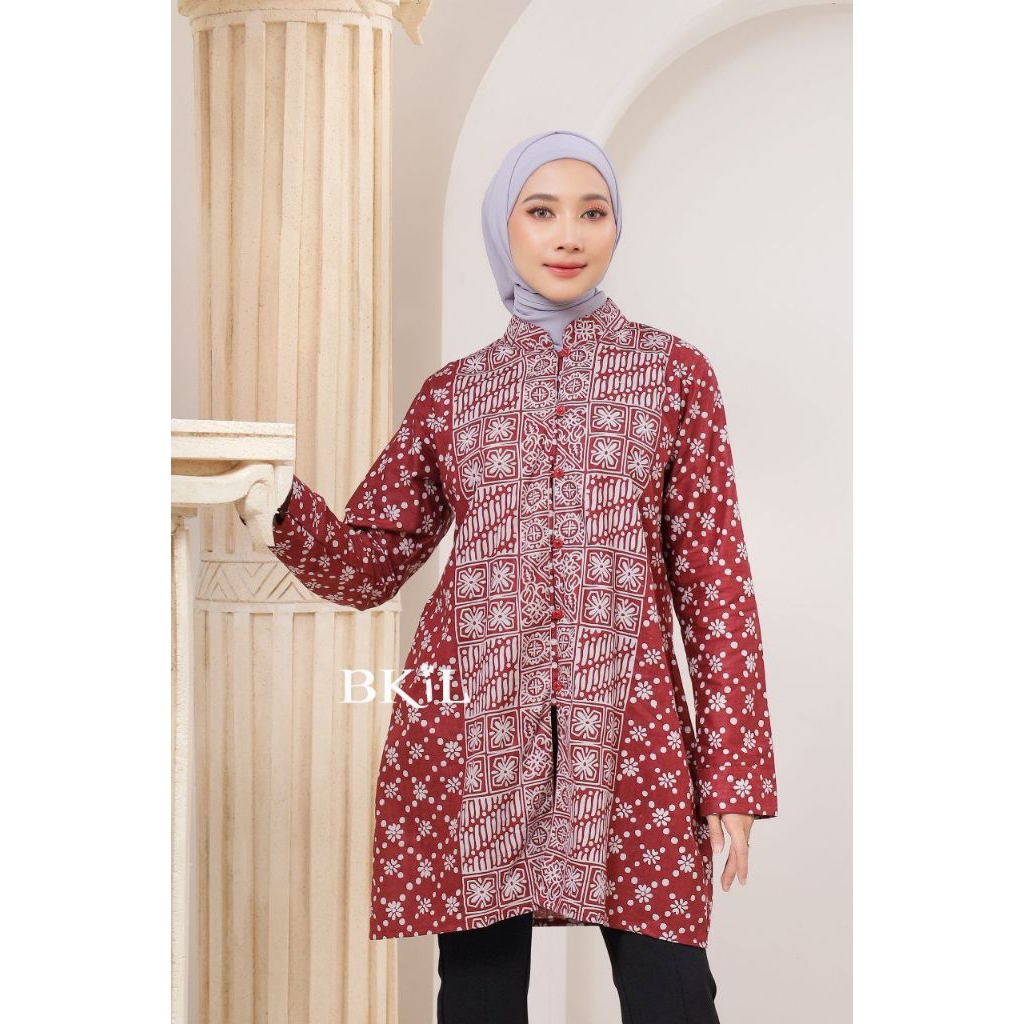 Tunik Batik Katun Tunik Batik Terbaru Tunik Asmirandah Tunik Batik Kantor Tunik Batik Kerja Tunik Ba