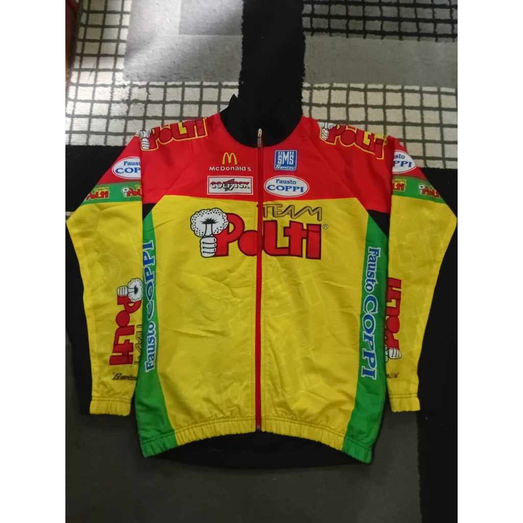 Fausto Coppi Team Polti Jaket Jersey Vintage Road bike Sepeda balap jadul Fixie MTB Gravel Commuter