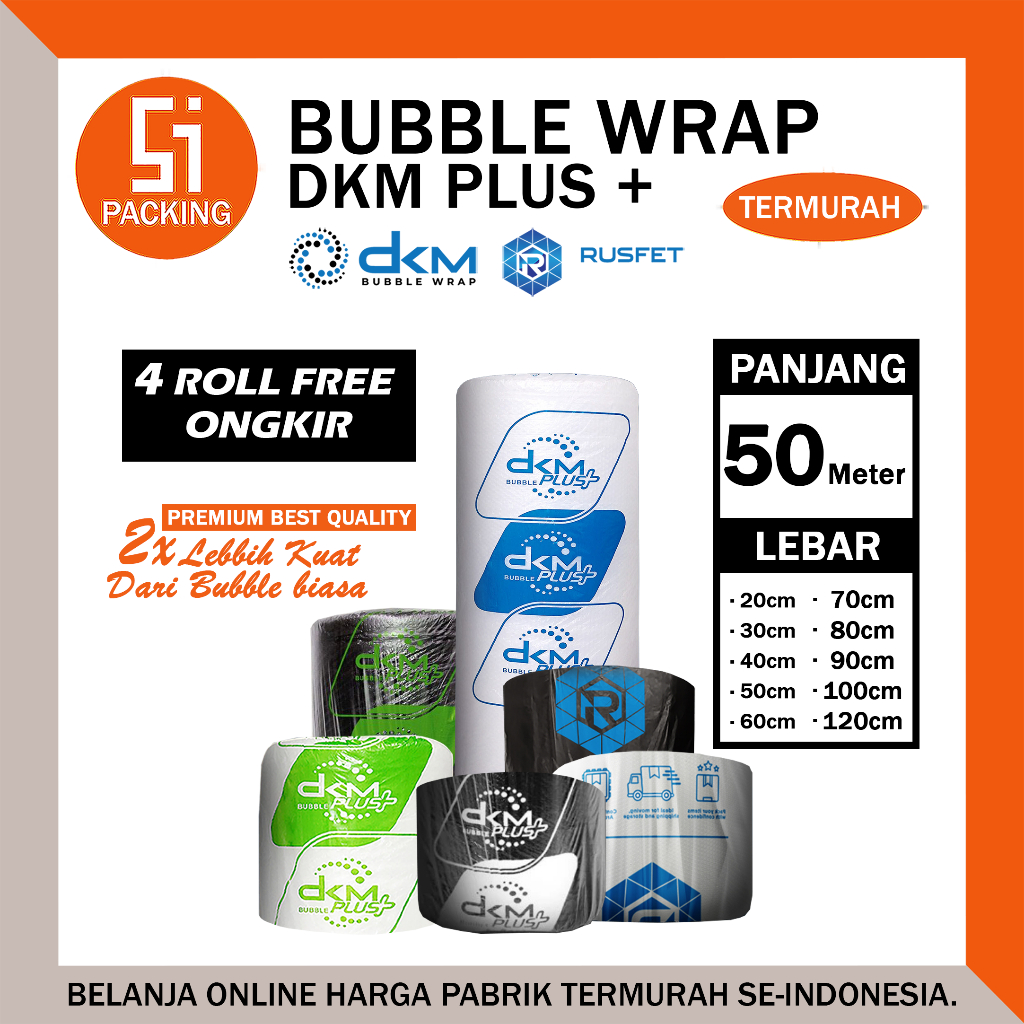 

Bubble Wrap Bening Transparan Plastik Bubble Wrap Hitam Tebal DKM+ 50cm x 50m / 60cm x 50m / 70cm x 50m /80cm x 50m / Bubble Wrap Murah Bubble Packing Pengiriman Reguler Cargo