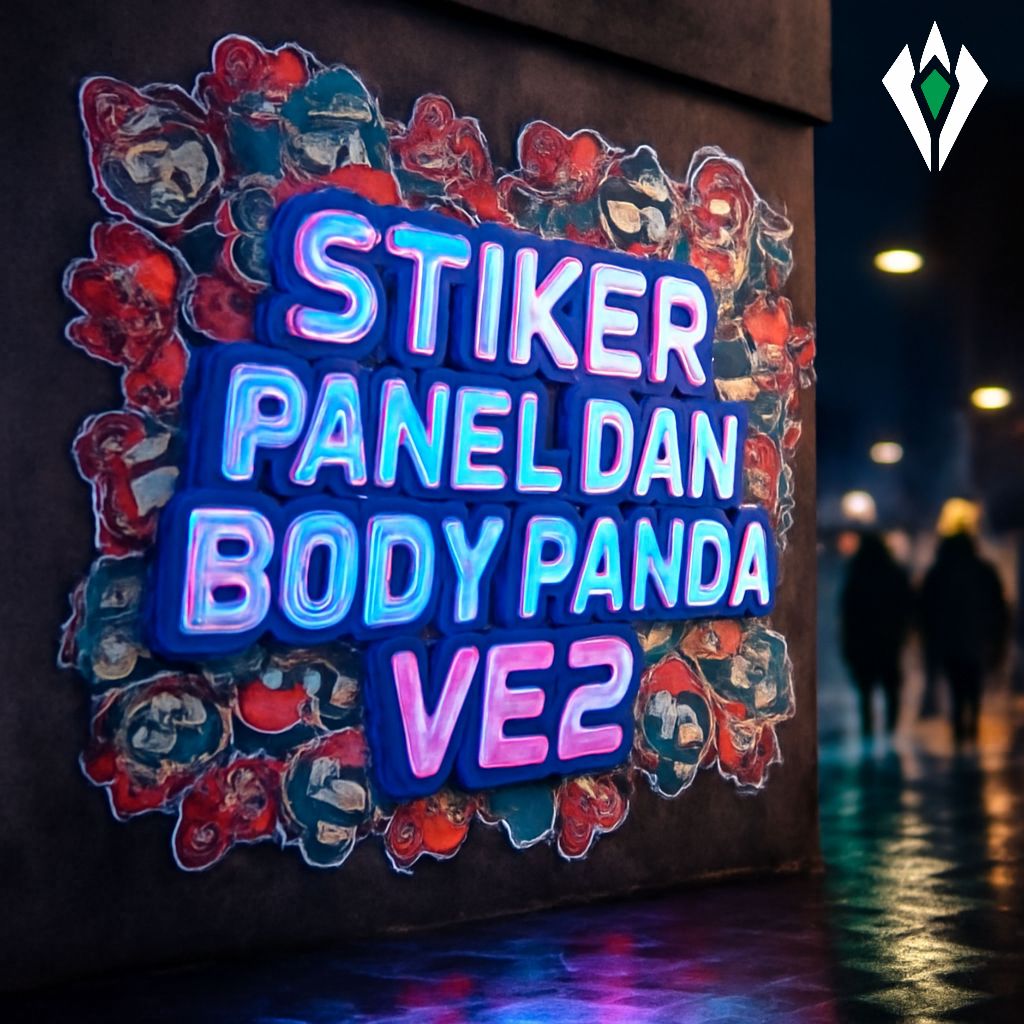 

Stiker tag name pack permukaan panda ve2