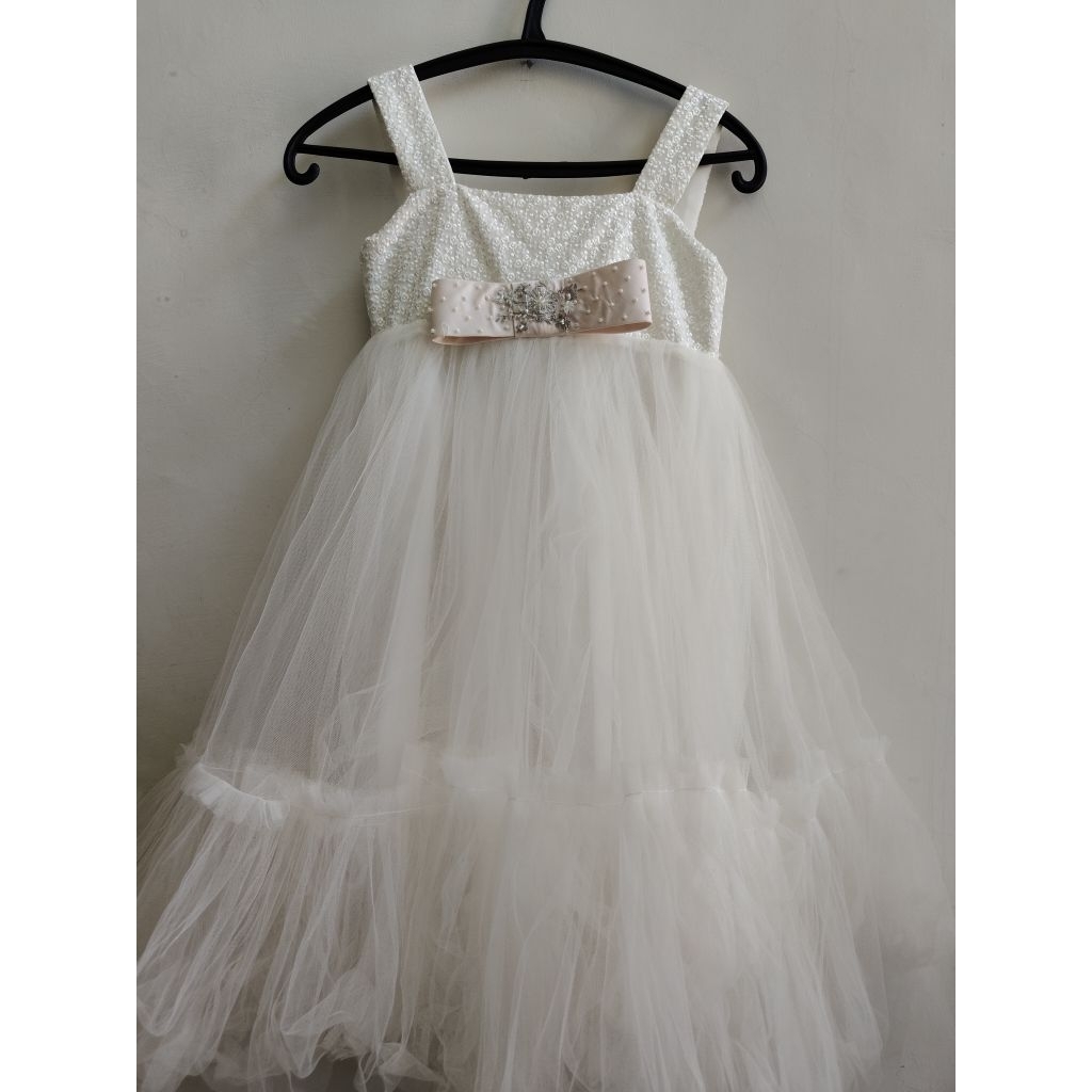 PR3L0V3D KAKAPO GAUN PESTA / PARTY DRESS ANAK PEREMPUAN BROKEN WHITE