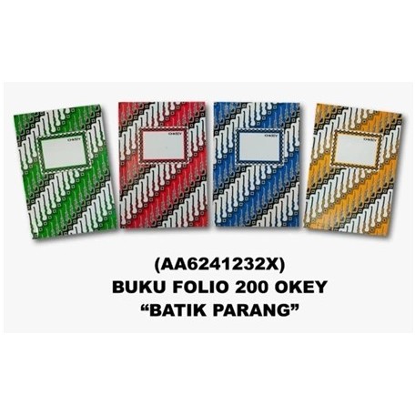 

Buku Tulis Hard Cover Folio OKEY isi 200 lbr - Buku Akuntansi Folio 200 Lbr