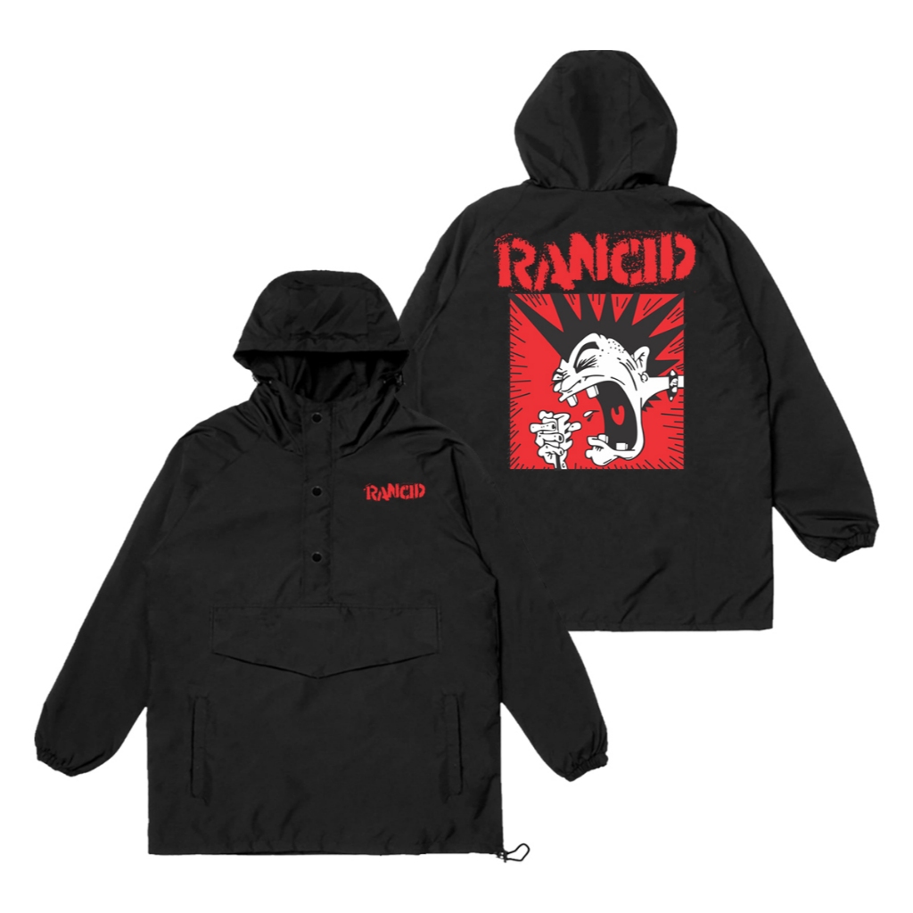 Oneshirt Jacket Cougle Rancid Punk Jacket Parasut Hitam Unisex