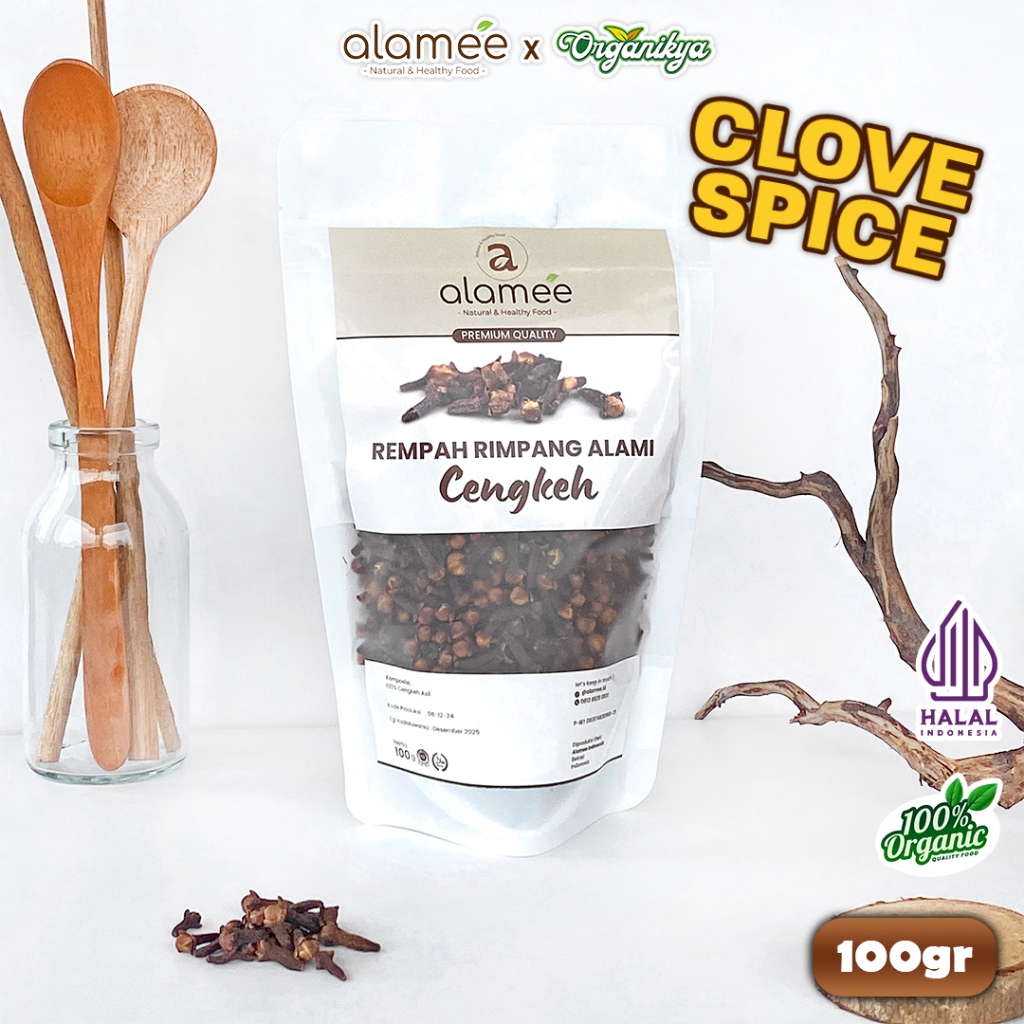 

ALAMEE Cengkeh Rempah Kering Organik Cloves Rimpang Organik Seasoning Masakan Masak 100gr organikya