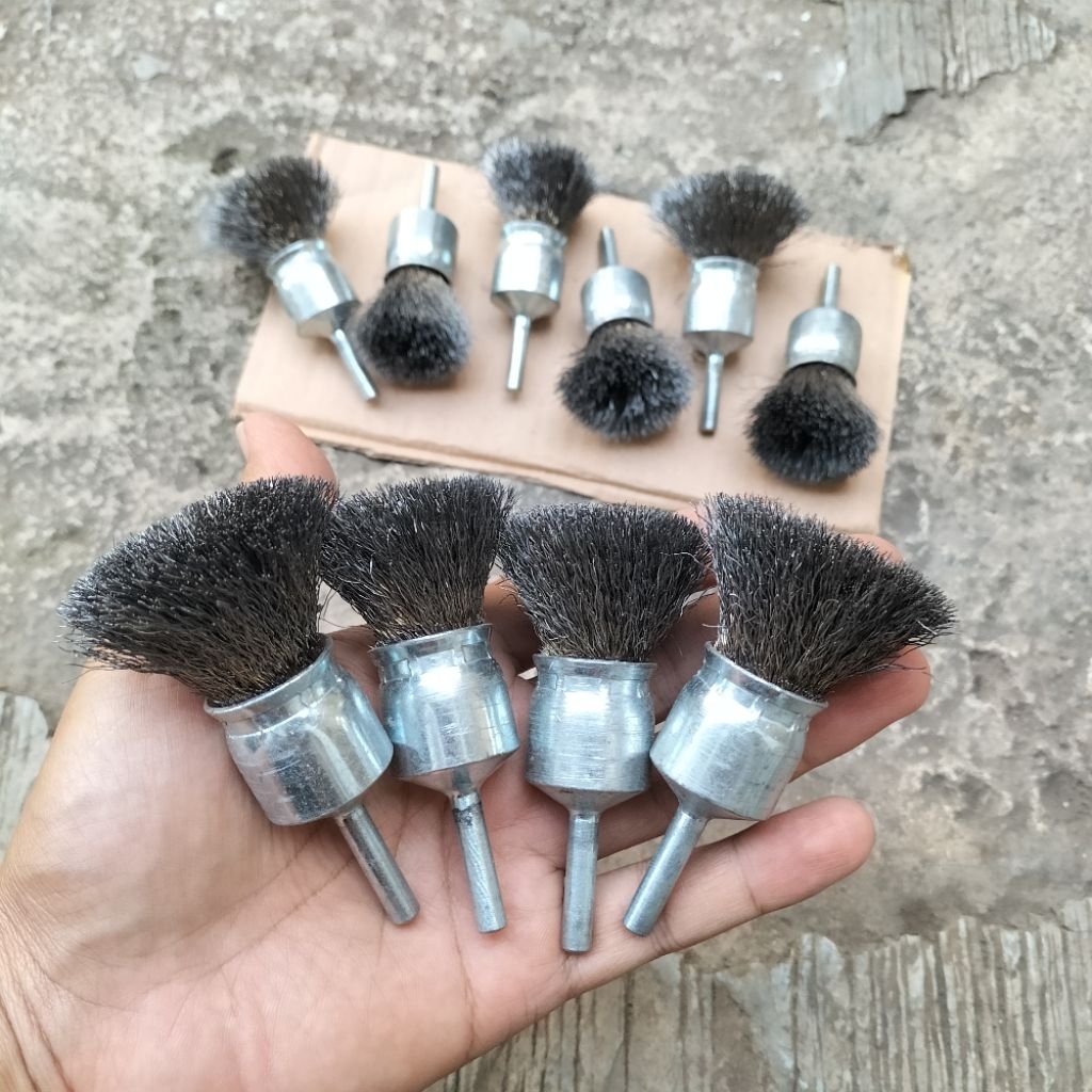 Sikat Kawat Bor Tangan Pembersih Kerak Jumbo Baru Stok Lama