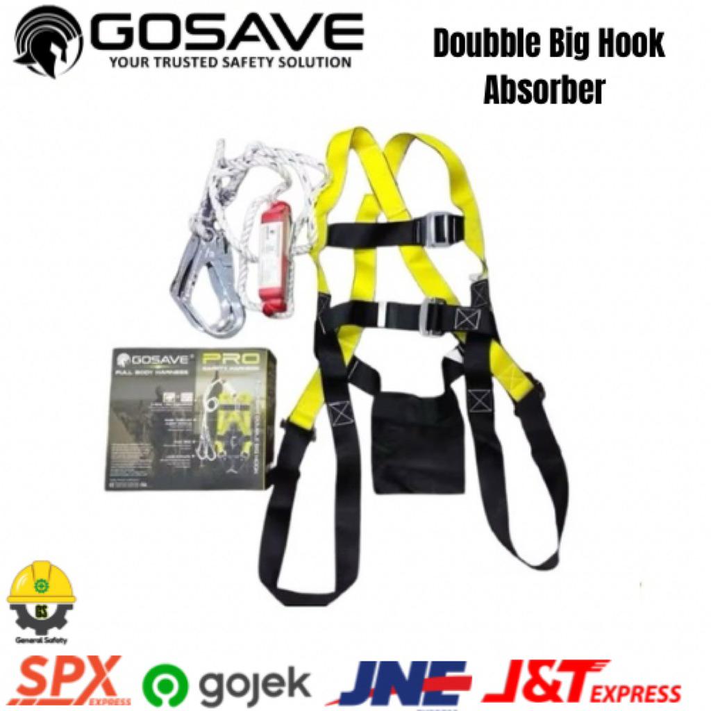 Safety Harness Double Big Hook Absorber Gosave Pro - Full Body Harness Gosave