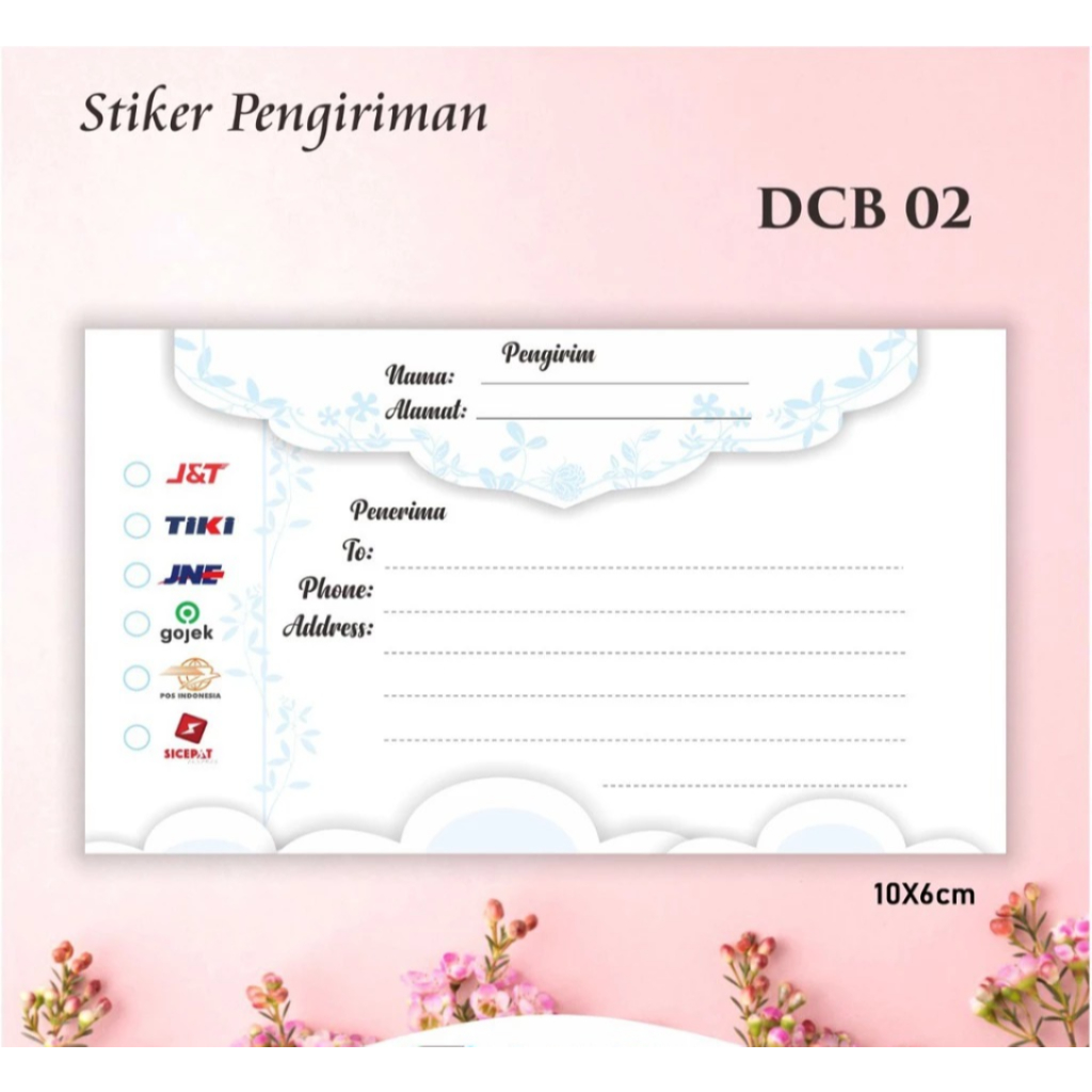 

[100 PCS] STIKER LABEL PENGIRIMAN KOSONGAN OLSHOP READY DCB-02 READY STOCK