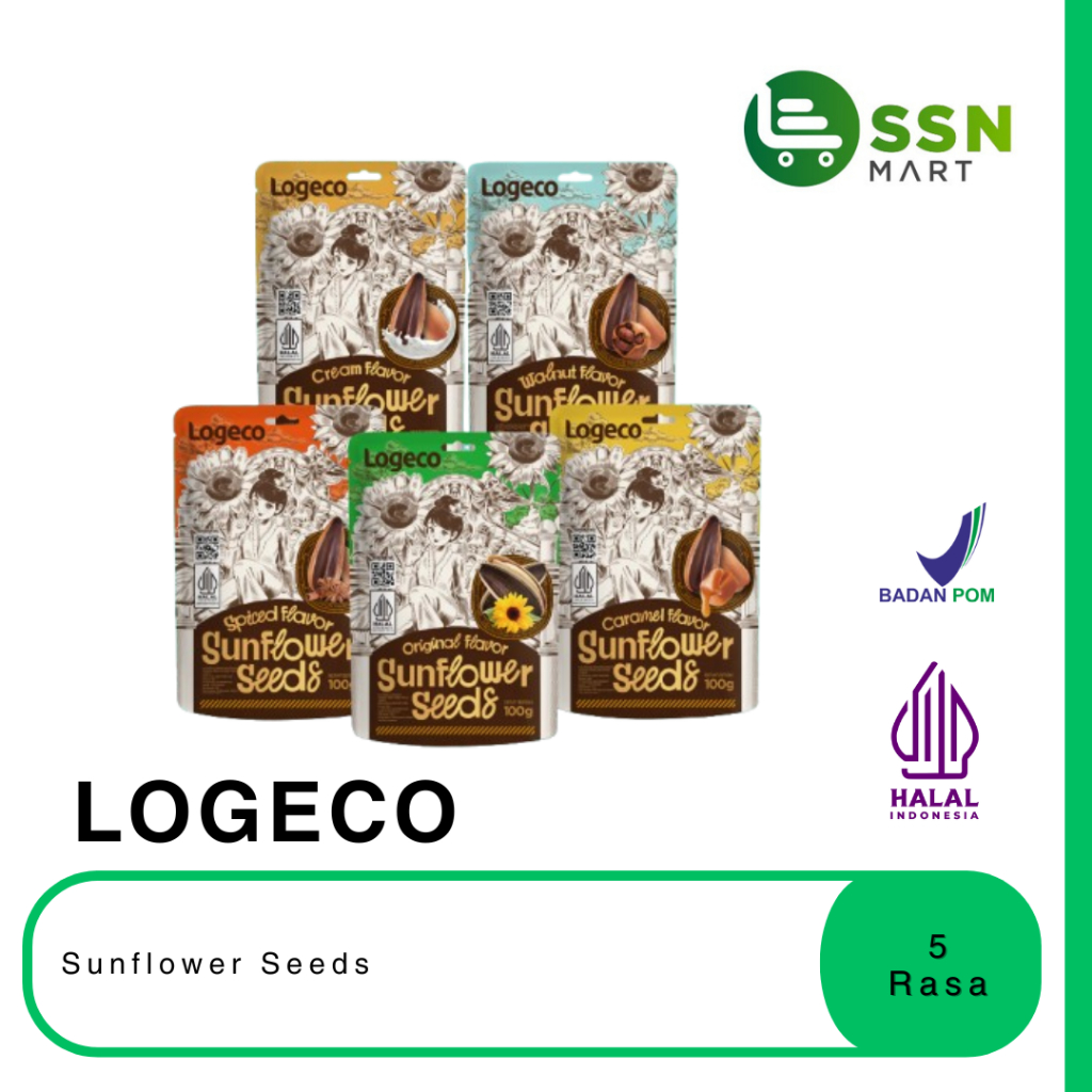 

SSNMart Logeco Sunflower Seeds 5 Rasa 100g