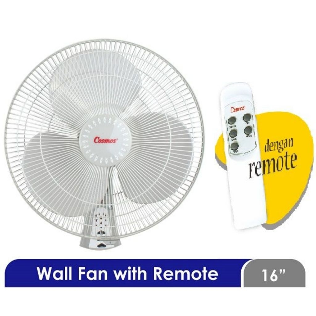 Kipas Angin Dinding Cosmos 16WFCR Remote (16 Inch)