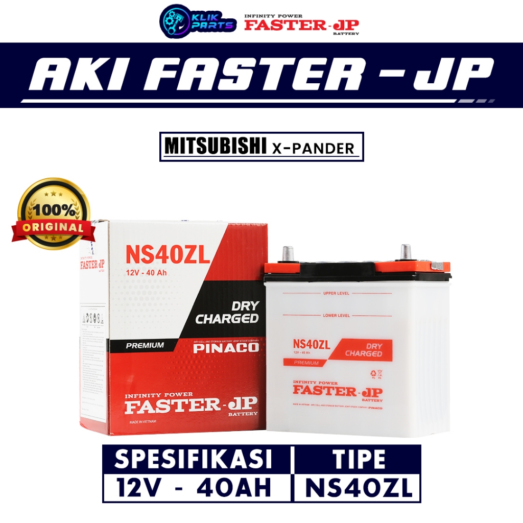 Aki Faster JP NS40ZL 12V 40Ah Aki Basah