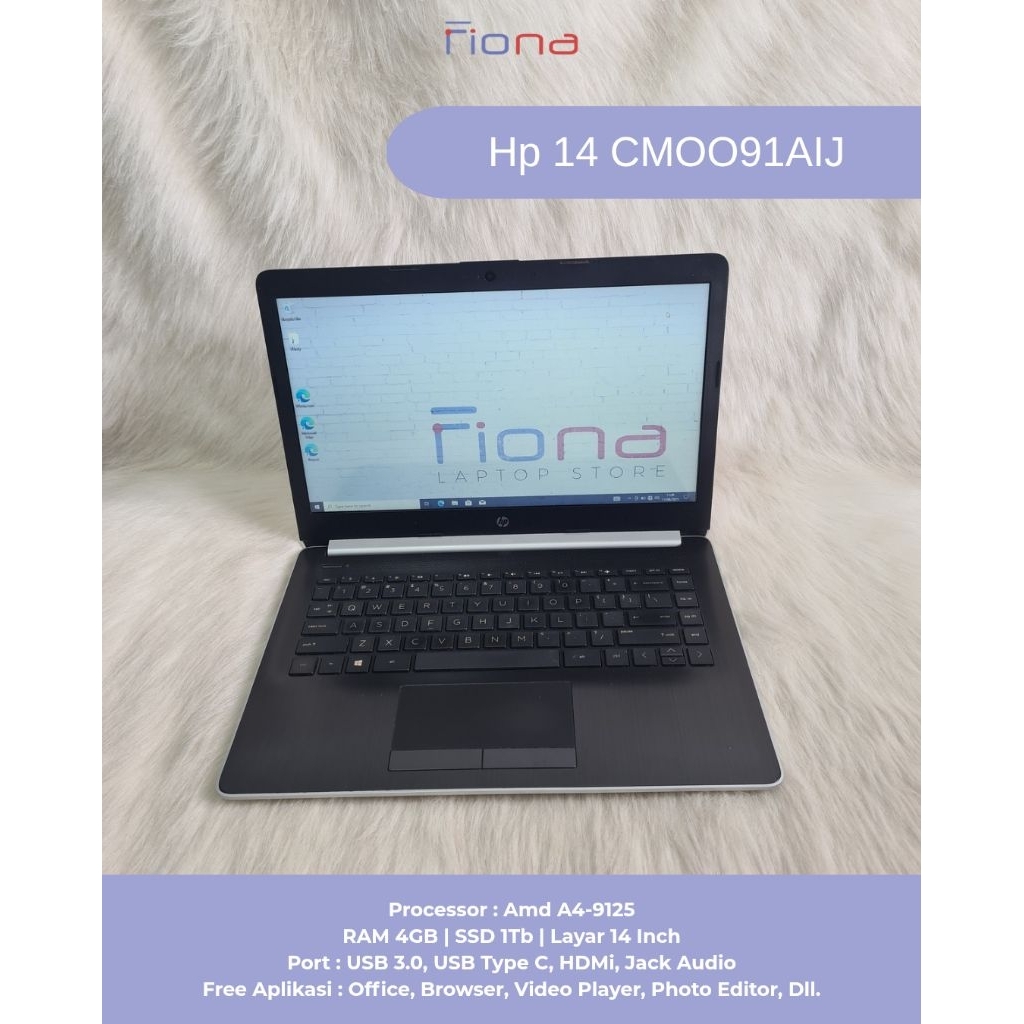 Laptop Hp 14 CM0091AIJ| Amd A4 9125| Ram 4Gb| ssd 1tb