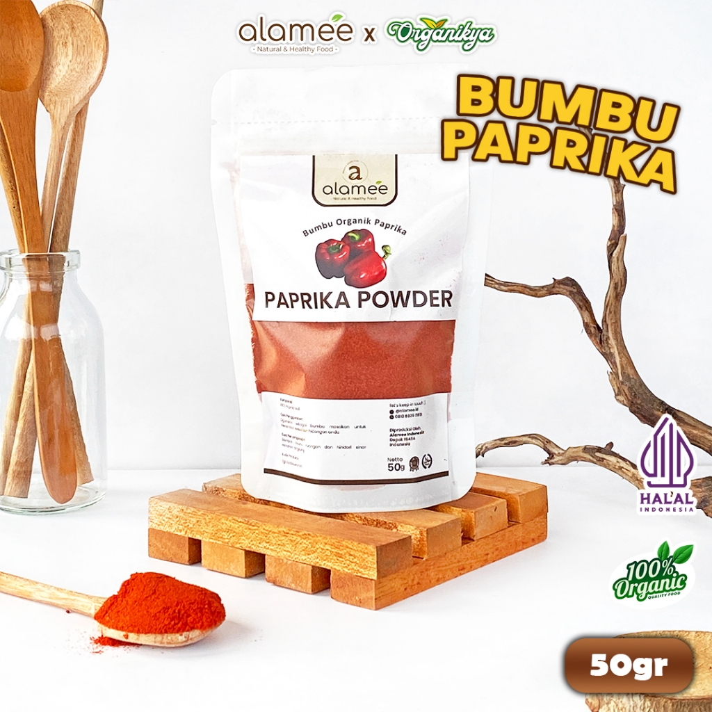 

ALAMEE Paprika Bubuk Powder Ground Bumbu Dapur Instan Organik Murni Tanpa Campuran 50g organikya