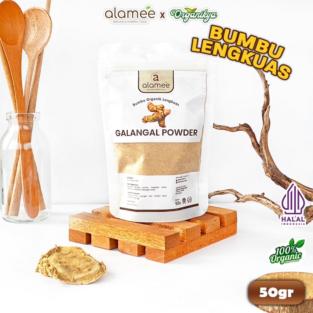 

ALAMEE Lengkuas Bubuk Asli Galangal Powder Murni Tanpa Campuran Bumbu Organik 50g organikya