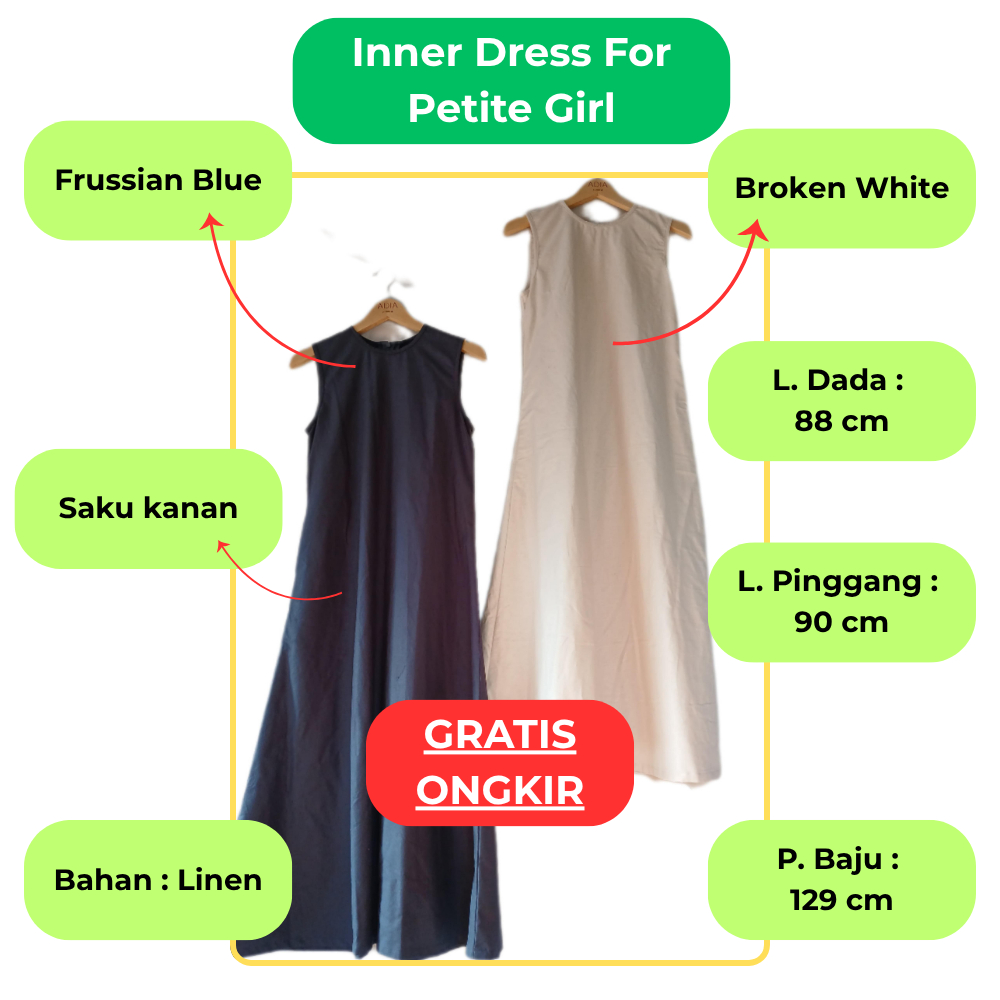 INNER DRESS BAHAN LINEN (LIMITED EDITION)