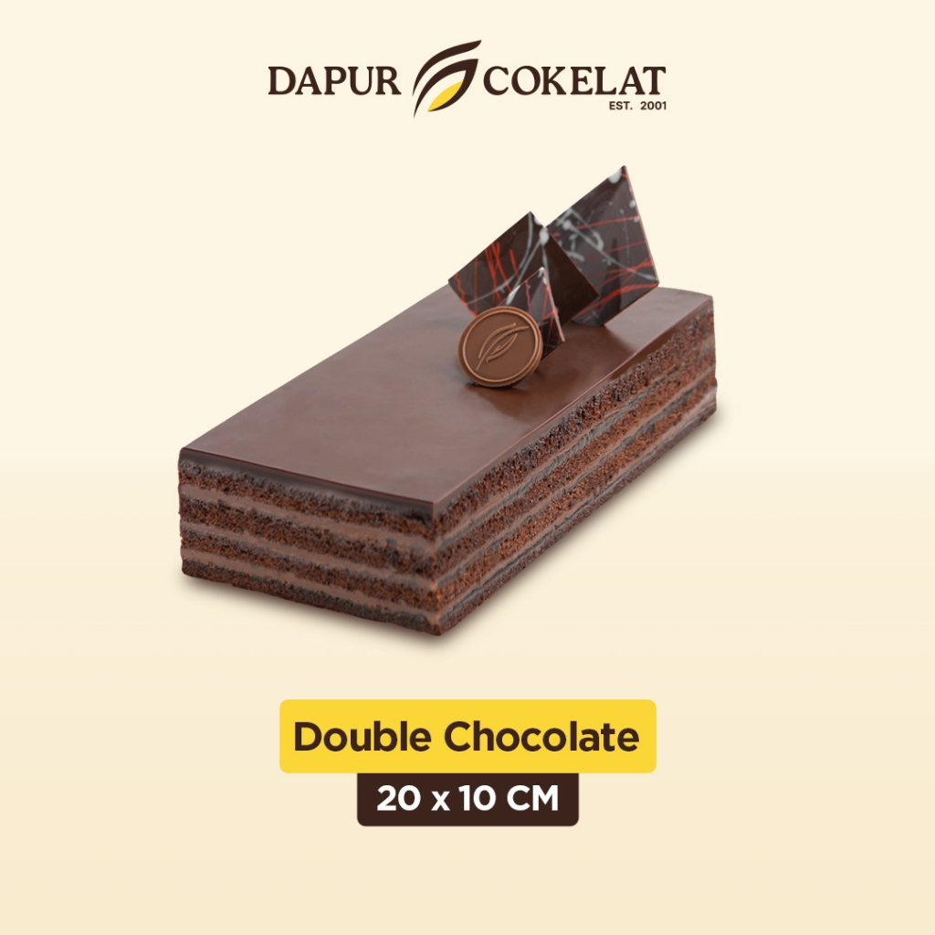 

DAPUR COKELAT - Double Chocolate 20x10 | Cake Cokelat untuk Semua Moment dengan Rasa Manis Cokelat dan Asam Aprikot Jam