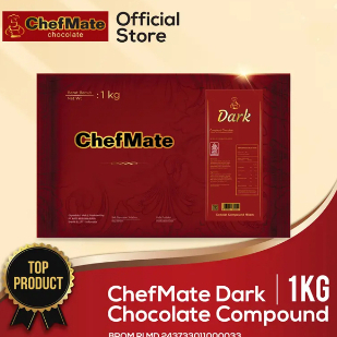 

Chefmate Dark Chocolate Compound 1kg / Cokelat Hitam 1 kg
