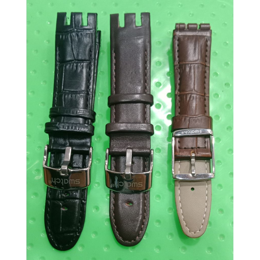 Strap kulit Swatch tali jam tangan swatch kulit Premium