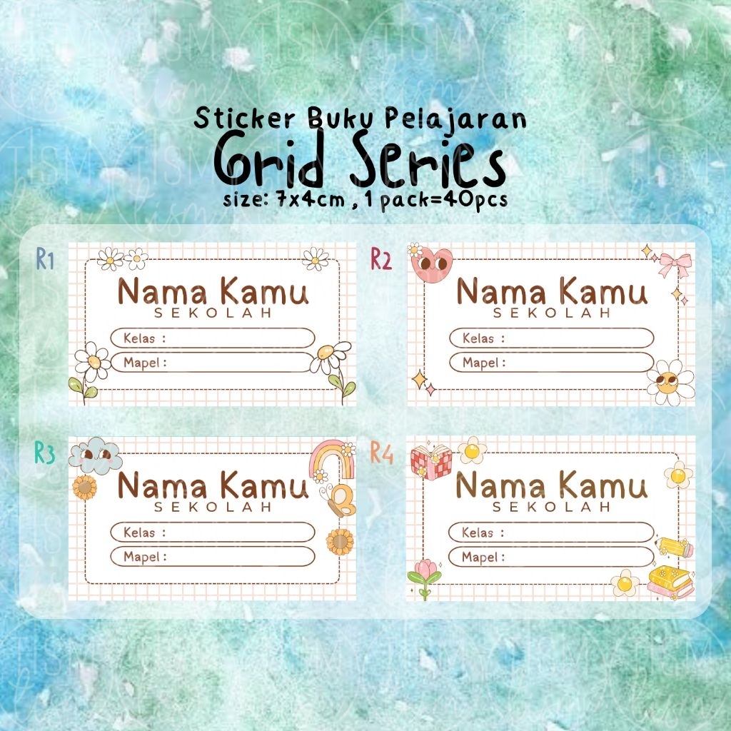 

Sticker Label Nama Buku Pelajaran Mapel Sekolah