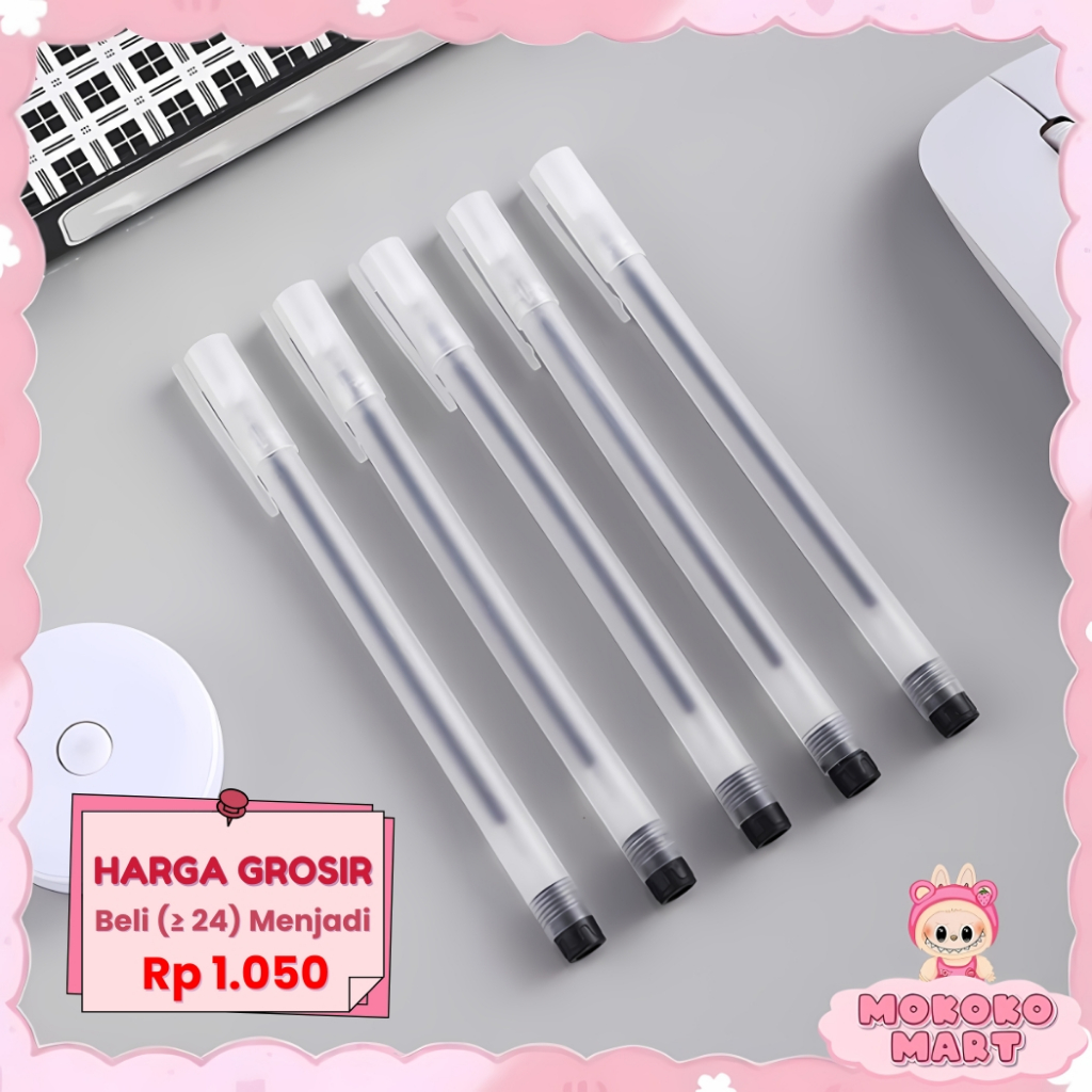 

MM Pen Pulpen Pena Tulis Cair Hitam 1 Pc Pulpel Gel 0.5mm Pena Pulpen Bolpoin Tinta Gel Cair - AT04
