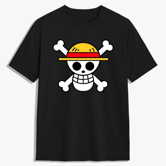Kaos One Piece Hitam Combed 24s / Baju Kaos Gambar One Piece Putih / Tshirt One Piece Monkey D Luffy