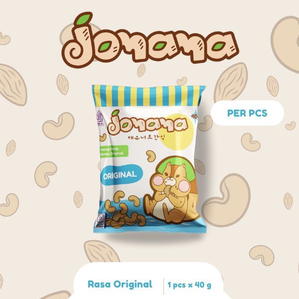 

Jomama - Kacang Mede Goreng Rasa Original 40r Snack Cemilan Jajanan Kacang Mete