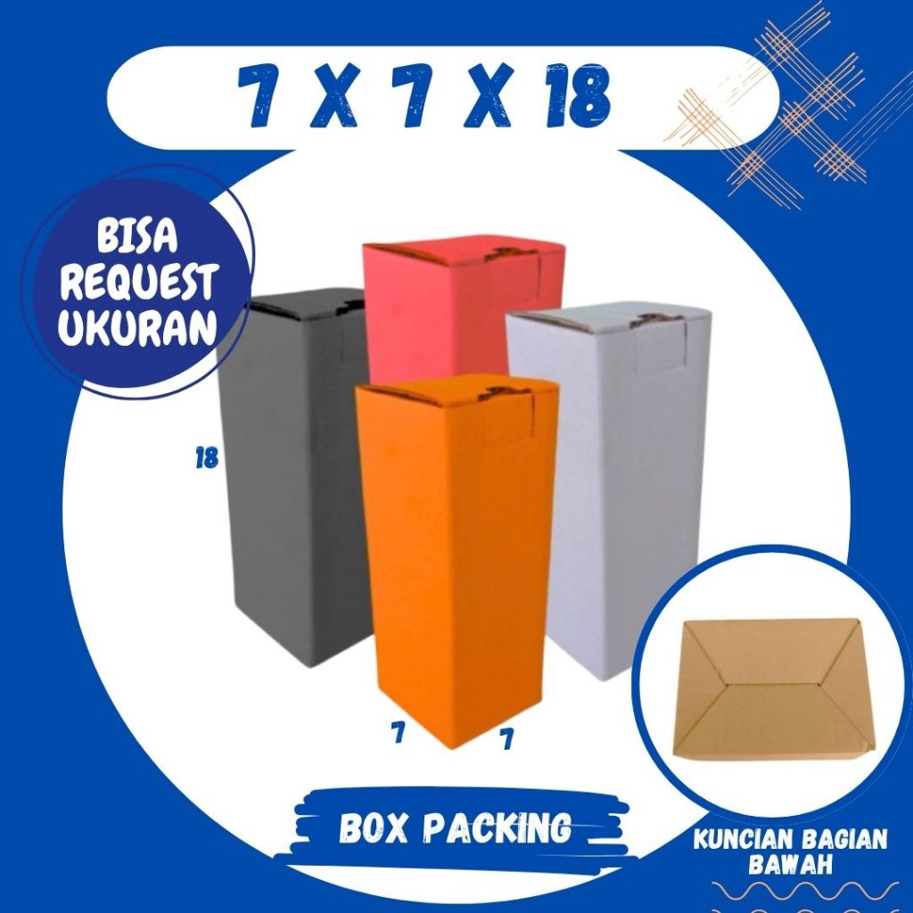 

Kardus 7x7x18 Packing Olshop Box A0 Dus Kotak Kemasan Box Souvenir Madu Parfum Malang Grosir