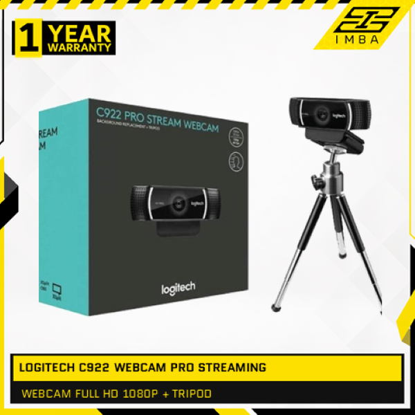 LOGITECH C922 WEBCAM PRO STREAMING FULL HD 1080P + TRIPOD