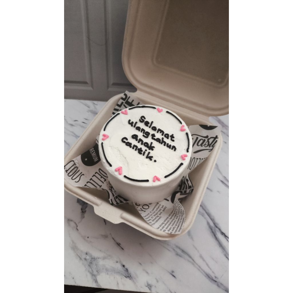 Bento Cake | Korean Cake | Birthday Cake Custom Diameter 10cm Bandung | Bisa Dadakan & Pengiriman In