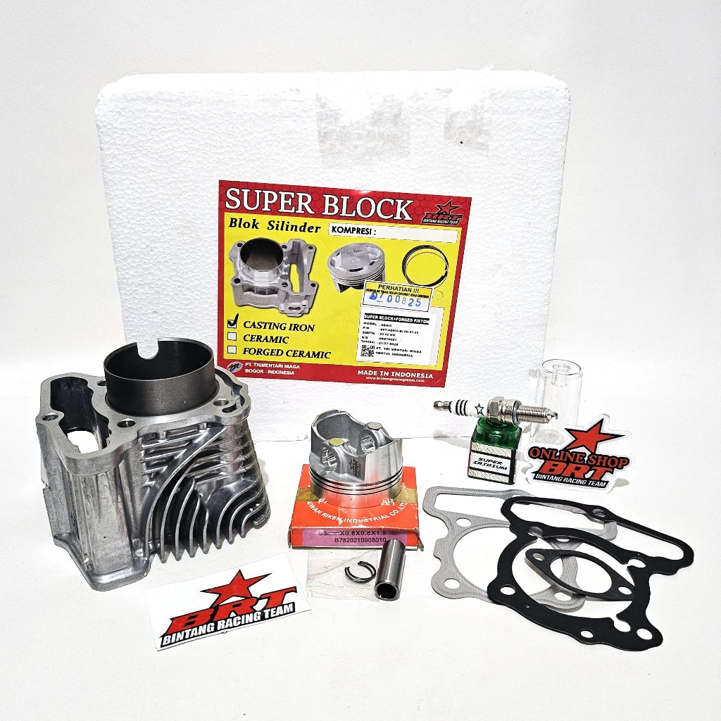 BLOK SEHER FORGED BRT GENIO DELUXE All New BEAT FI ESP STREET SCOOPY FI STYLISH Blok Cast Iron Pisto
