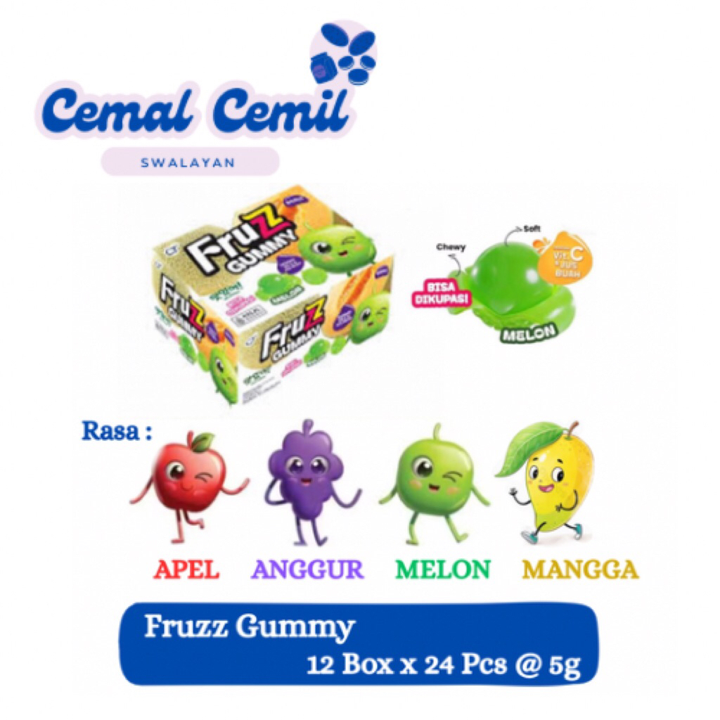 

CEMILAN FRUZZY GUMMY 1Box [ISI 24 Pcs]