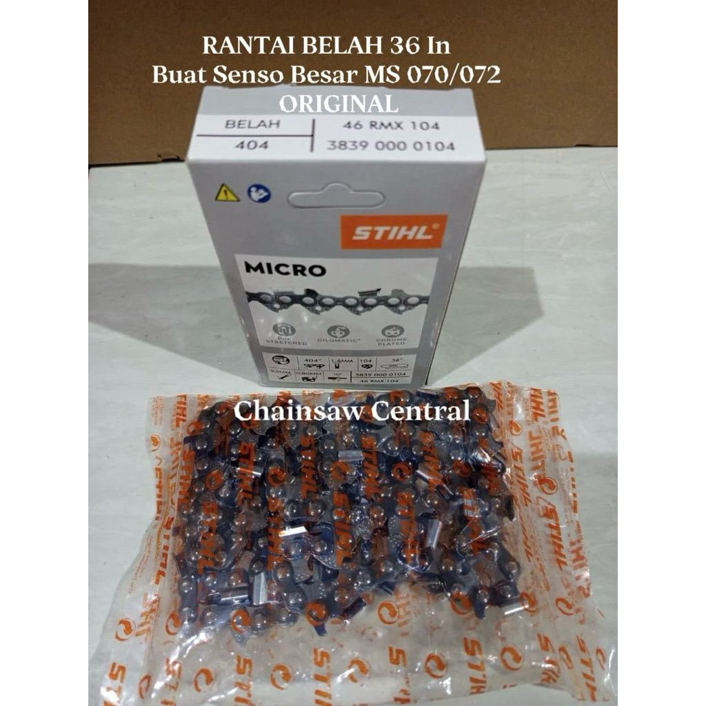 Rantai Serbaguna 36" /52T Stihl MS 070/072.Rantai Serbaguna Senso/Sinso Besar 070/072 Stihl 36 inch 