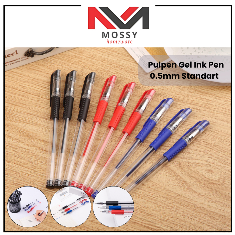 

MOSSY Pena Gel / Pulpen Gel Ink Pen 0.5mm Standart 3 Warna Puplen Gel MIMI Alat Tulis Stationary