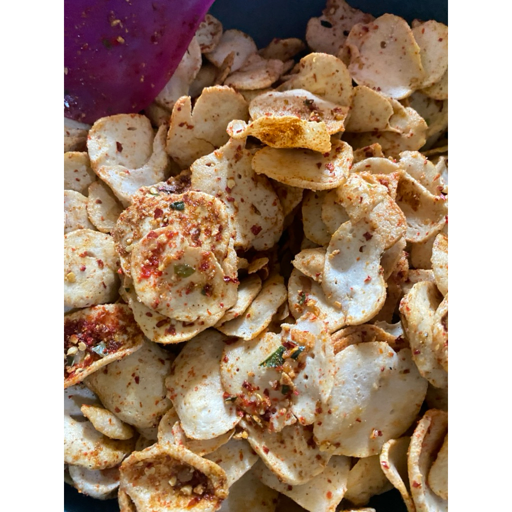 

Cemilan basreng pedas pol dan daun jeruk 60gram