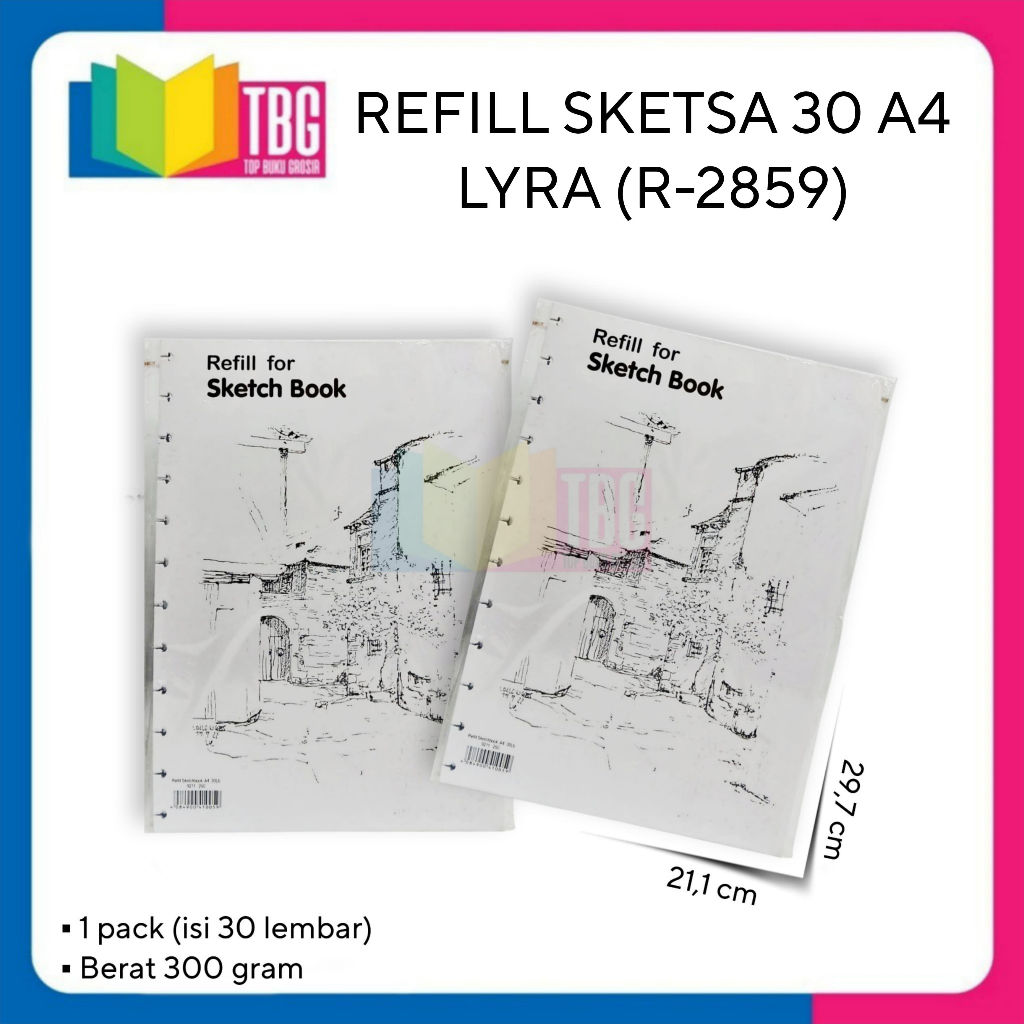

1 PAK (30 LEMBAR) REFILL BUKU SKETSA 30 A4 LYRA ISI SKETCH BOOK (R-2859)