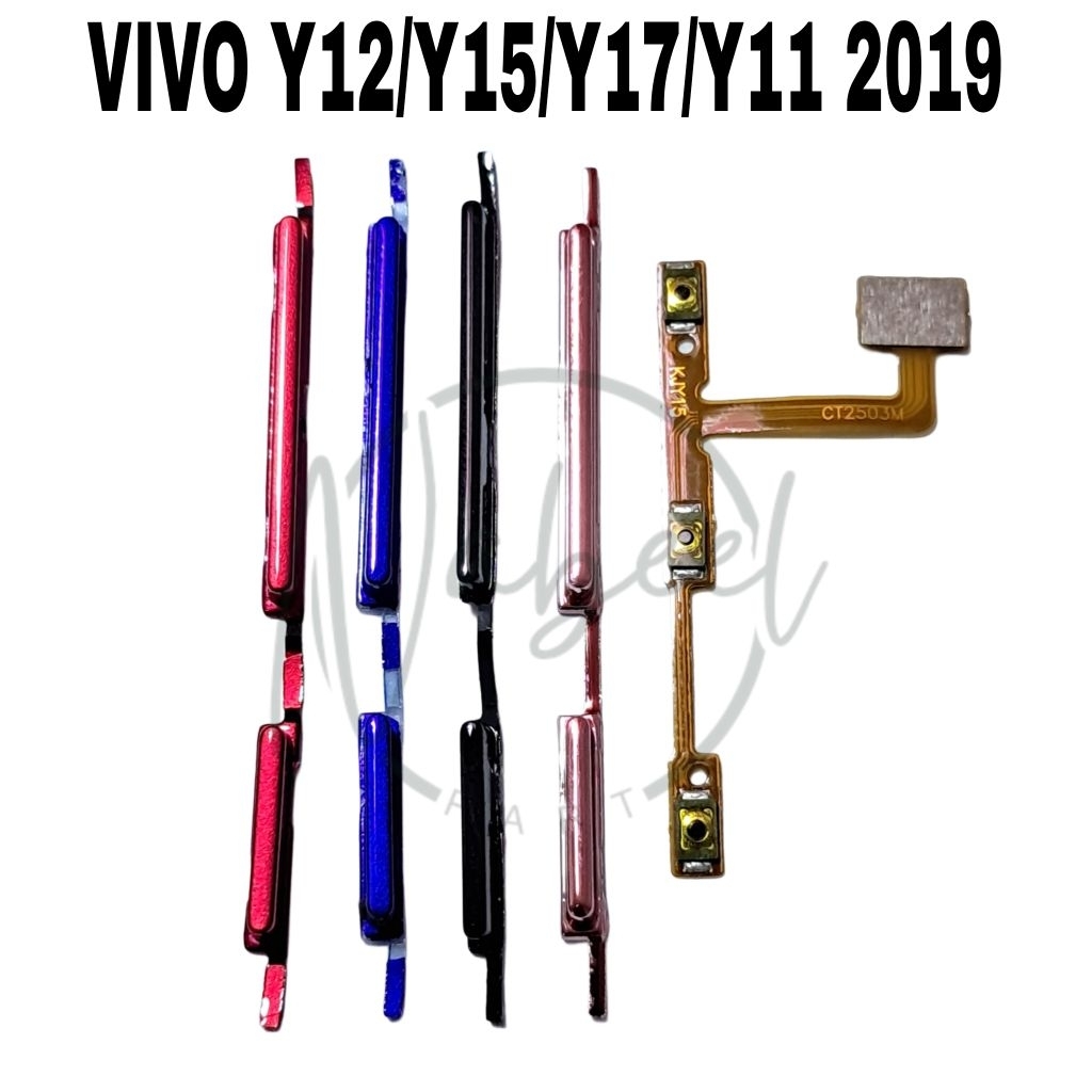 TOMBOL LUAR 1 SET VOLUME ON OFF + FLEXIBLE VOLUME ON OFF HP VIVO Y12 / Y15 / Y17 / Y11 2019