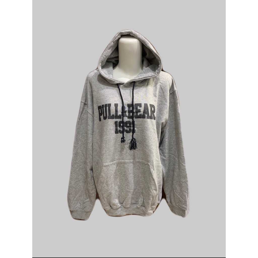 hoodie pull&bear abu-abu [preloved]
