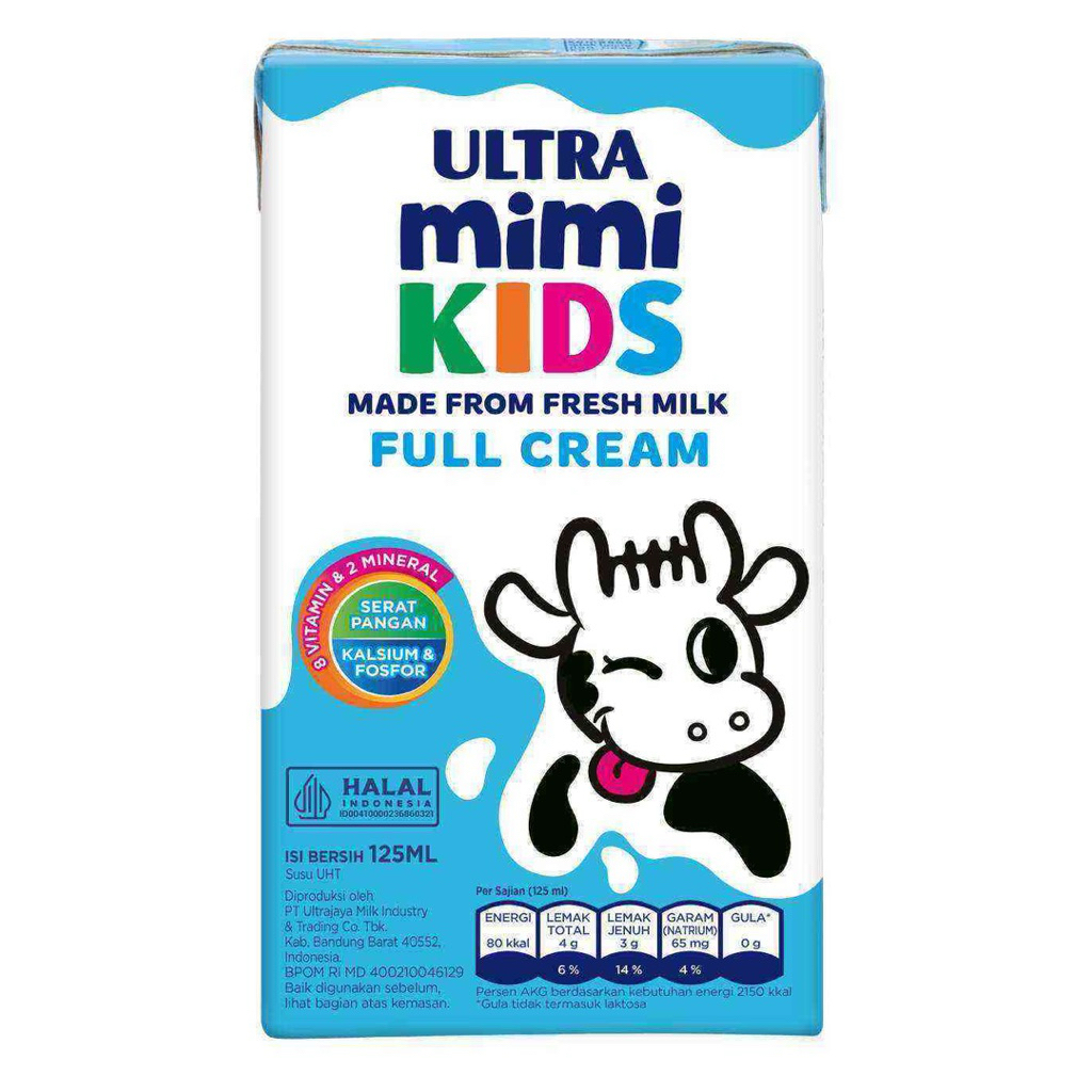 

Ultra Mimi Susu UHT Full Cream 125ml - 1 Karton (40pcs)
