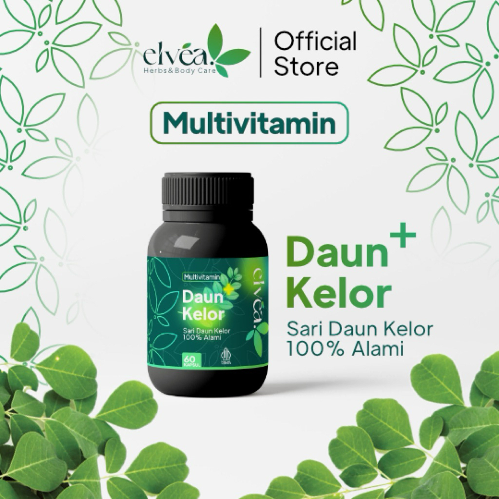 Kapsul Daun Kelor Multivitamin Herbal Stamina Energy Booster Daya Tahan Tubuh Detox Alami | Suplemen