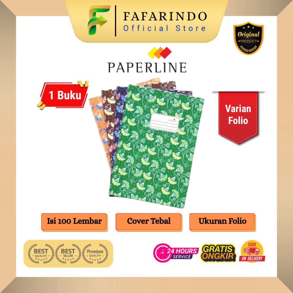 Paperline Buku Folio Bergaris