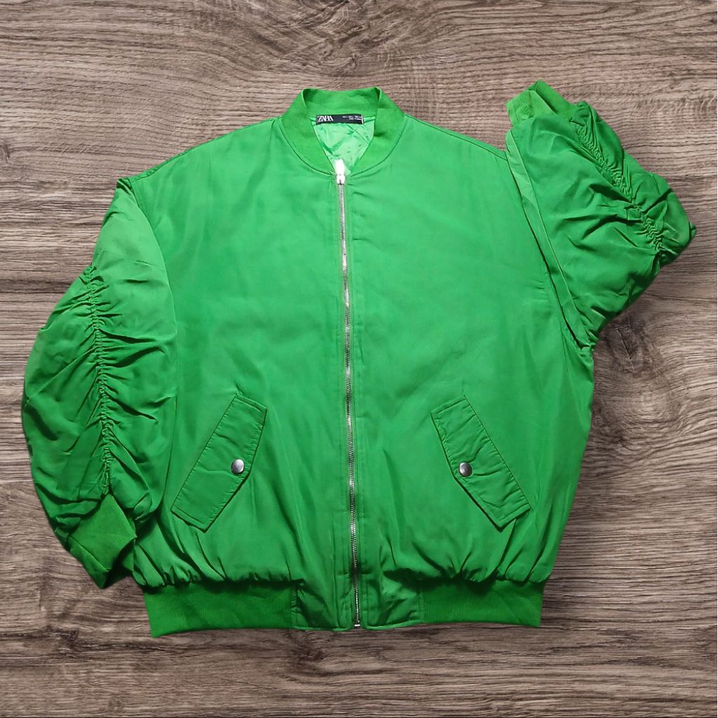 Jaket zara bomber outdoor unisex hangout motoran