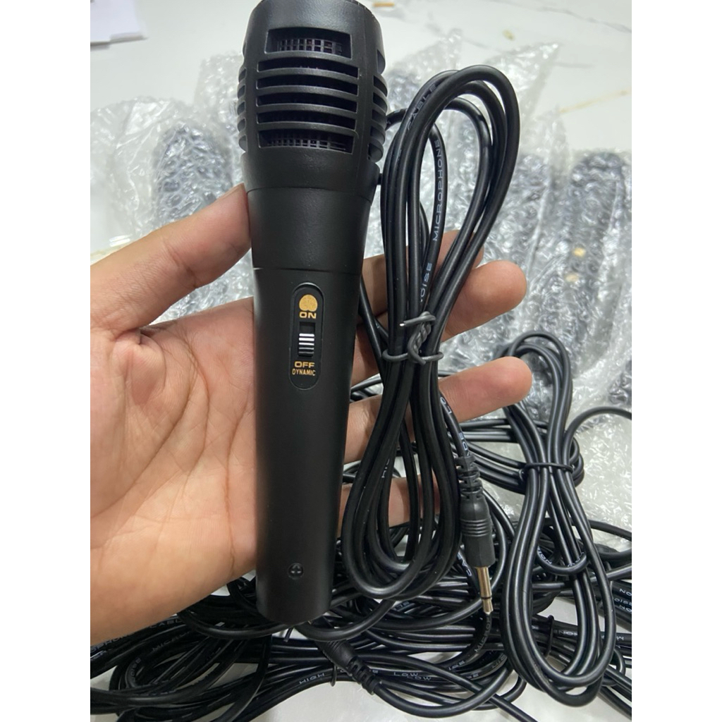 Microphone Kabel Mic Speaker Colokan Kecil + Tambahan Colokan besar