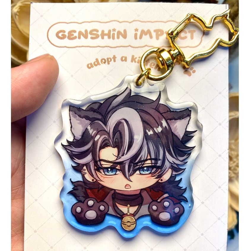 Genshin Impact Wriothesley Epoxy Acrylic Keychain ~Jelly Kitten Series~ Genshin Wrio Keychain