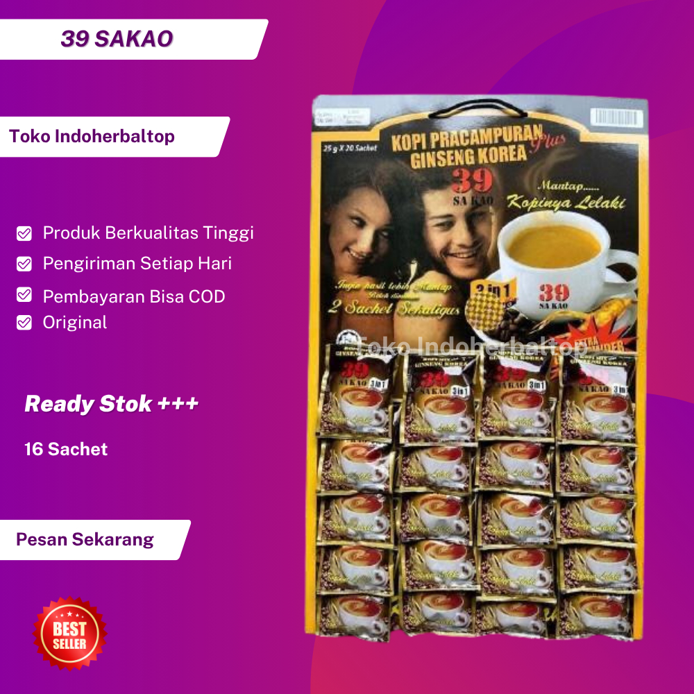 

Kopi 39 Ginseng Korea Original 20 Sachet