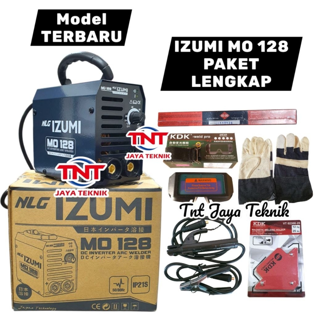 Mesin Las Inverter Izumi MO 128, Portable MMA 10-120A dengan Proteksi Overheat dan Overload