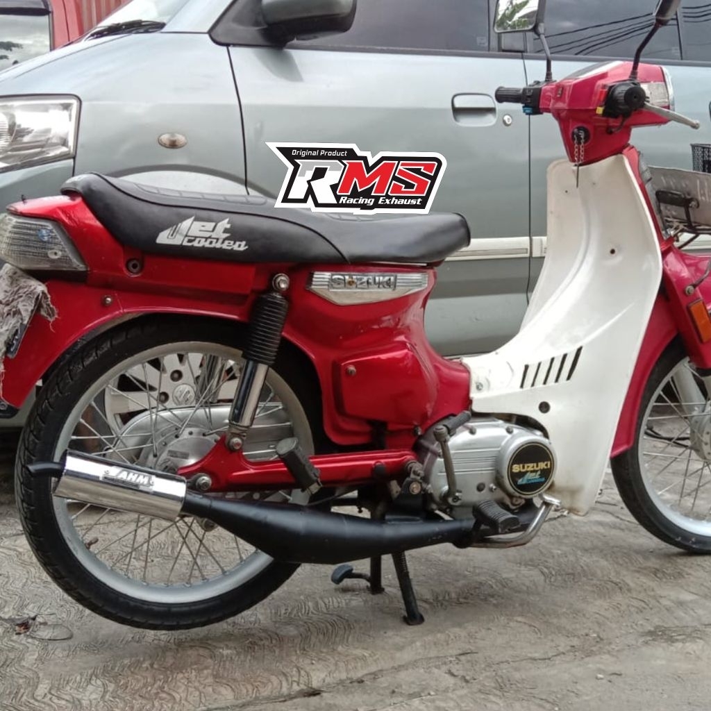 knalpot motor 2 tak bravo cat hitam