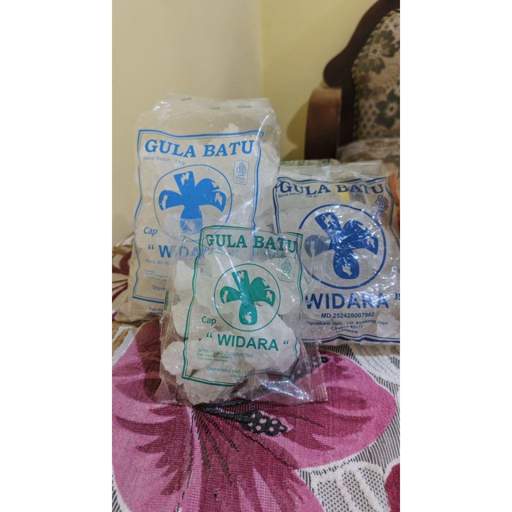 

Gula Batu Kristal Widara – 250g / 500g / 1Kg – Manis Alami